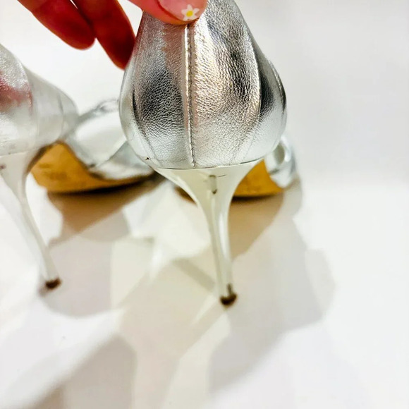 ALDO Mogalecity silver open  toe sandals - Picture 7 of 9